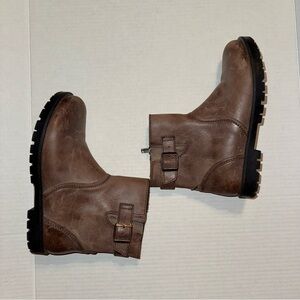 Birkenstock Stowe Side Zip Moto Boots - EU 37 Taupe Leather